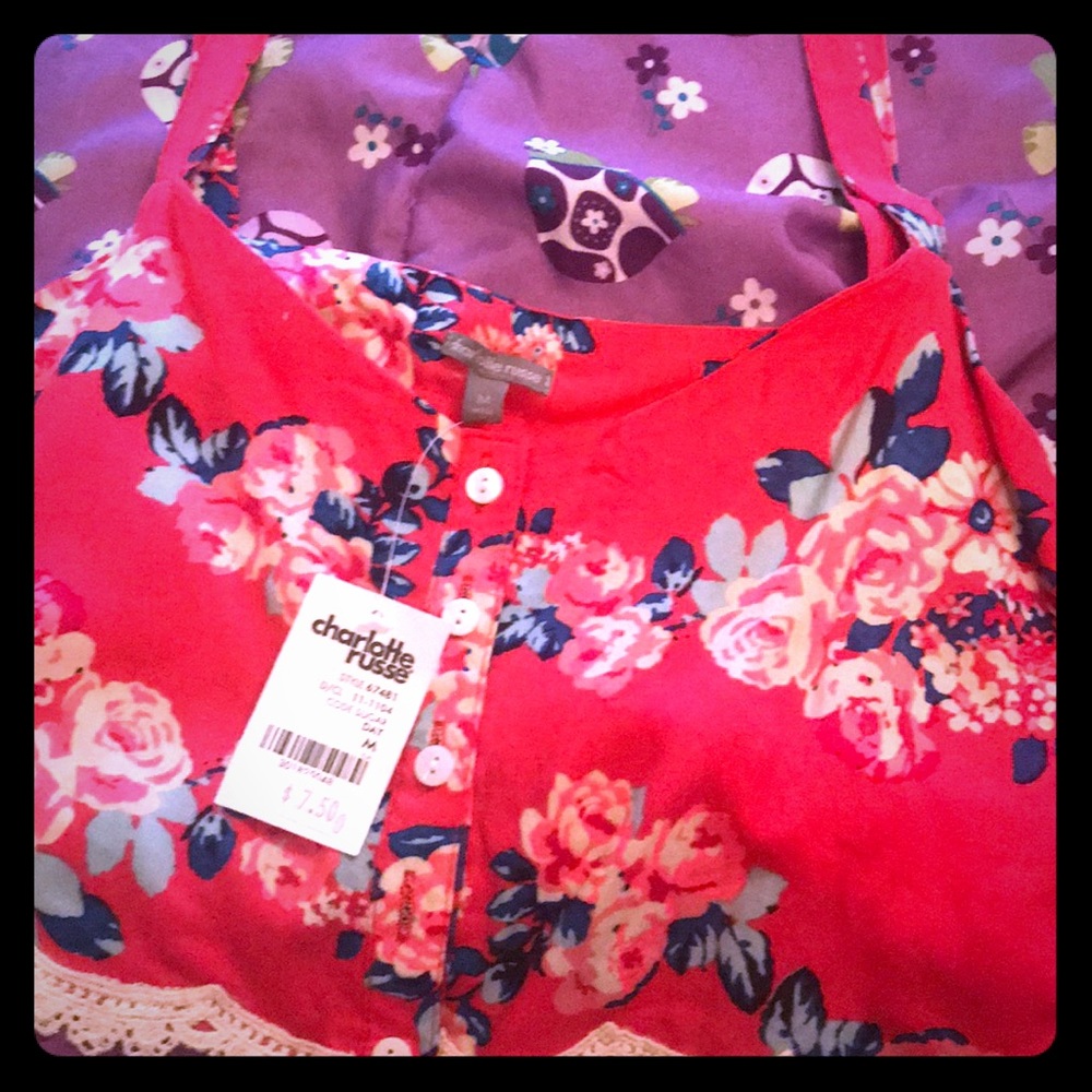 Floral crop top (never been used!)